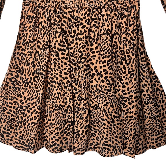 GB Girls Brown Black print Long Sleeve Dress Girls - Picture 5 of 17